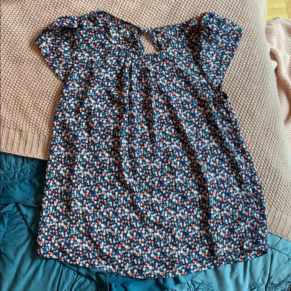 Lightweight Floral Cap Sleeve Shirt